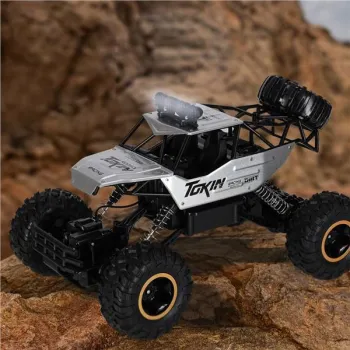 Samochód zdalnie sterowany na pilota RC Rock Crawler 1:12 4WD METAL srebrny-914578