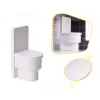 Domek dla lalek drewniany mebelki 70cm szary-915333