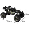 Samochód zdalnie sterowany 2,4GHz 1:8 51cm metal czarny-915489