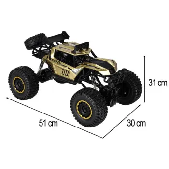 Samochód zdalnie sterowany 2,4GHz 1:8 51cm metal złoty-915476