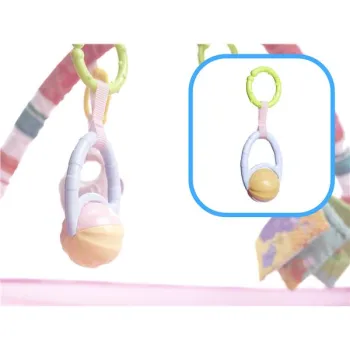 Mata Edukacyjna z pałąkami Basen z piłeczkami różowa-927689