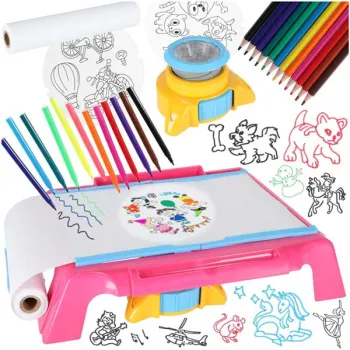 Projektor rzutnik stolik do rysowania karty różowy