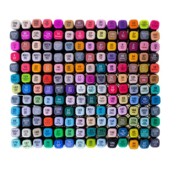 Markery dwustronne mazaki alkoholowe w etui 168 + podstawka-927917
