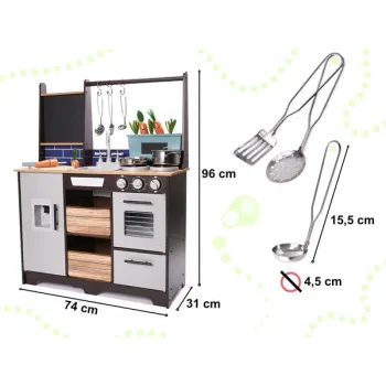 Kuchnia dla dzieci drewniana MDF z akcesoriami LOFT XXL 96cm-927703