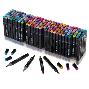 Markery dwustronne mazaki alkoholowe w etui 168 + podstawka-927919