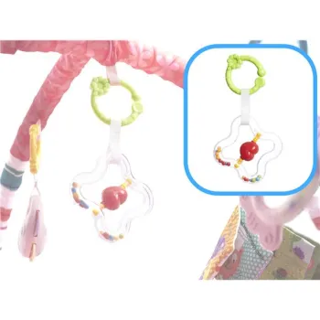 Mata Edukacyjna z pałąkami Basen z piłeczkami różowa-927690