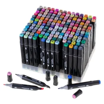 Markery dwustronne mazaki alkoholowe w etui 168 + podstawka-927918