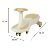 Jeździk grawitacyjny LED Swing Fix S4 świecące koła z muzyką grający 76cm złoto-biały max 100kg