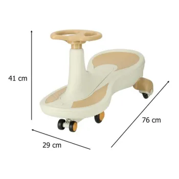 Jeździk grawitacyjny LED Swing Fix S4 świecące koła z muzyką grający 76cm złoto-biały max 100kg