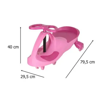 Jeździk grawitacyjny LED Swing Fix S3 świecące koła różowy-928585