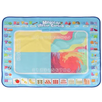 Mata wodna do malowania rysowania wodą mazaki pieczątki szablony wałek 100x80cm alfabet-929443