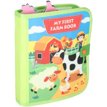 Książeczka sensoryczna edukacyjna manipulacyjna farma-929441
