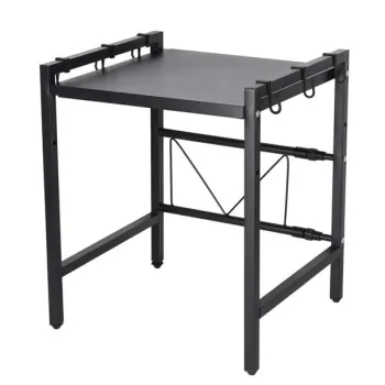 Półka kuchenna nad mikrofalówkę organizer regulowany metalowy 6 wieszaków-929487