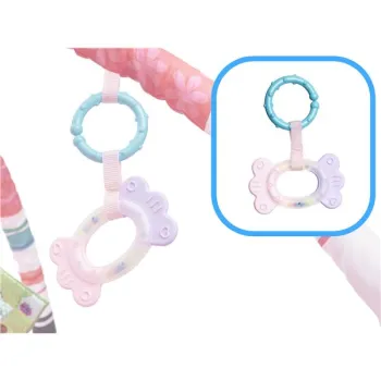 Mata Edukacyjna z pałąkami Basen z piłeczkami różowa-929597