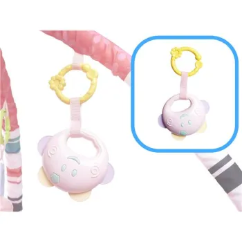 Mata Edukacyjna z pałąkami Basen z piłeczkami różowa-929598