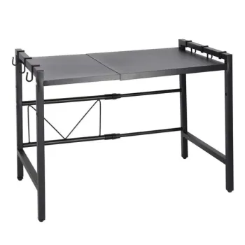 Półka kuchenna nad mikrofalówkę organizer regulowany metalowy 6 wieszaków-929491