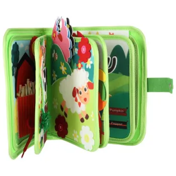 Książeczka sensoryczna edukacyjna manipulacyjna farma-929426