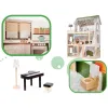 Domek dla lalek drewniany LULILO FLORO boho LED 78cm-930525