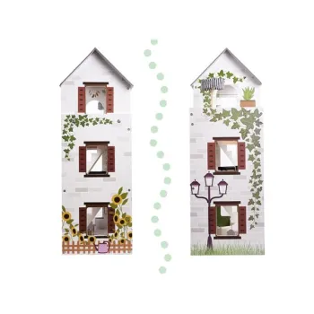 Domek dla lalek drewniany LULILO FLORO boho LED 78cm-930520