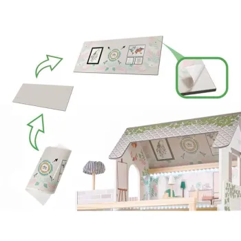 Domek dla lalek drewniany LULILO FLORO boho LED 78cm-930523