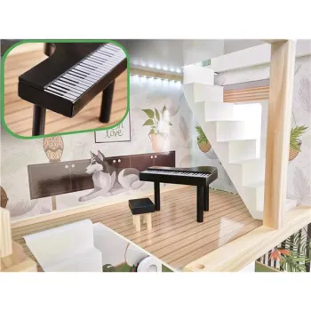 Domek dla lalek drewniany LULILO FLORO boho LED 78cm-930511