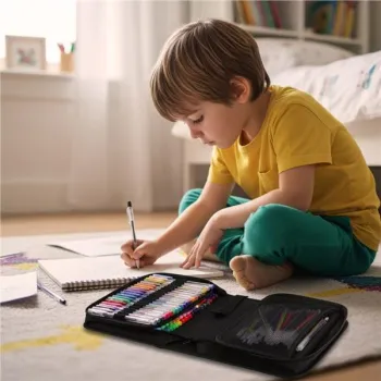 Długopisy żelowe kolorowe w etui 100 sztuk + 100 wkładów-932592