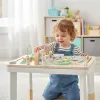 Tablica manipulacyjna LULILO LUDO stolik drewniany sensoryczny 2w1 różowy-937577